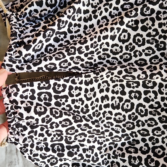 Michael Kors gray and black leopard print tank top womans size large - Picture 5 of 13